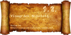 Visegrádi Nikolett névjegykártya