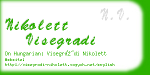 nikolett visegradi business card